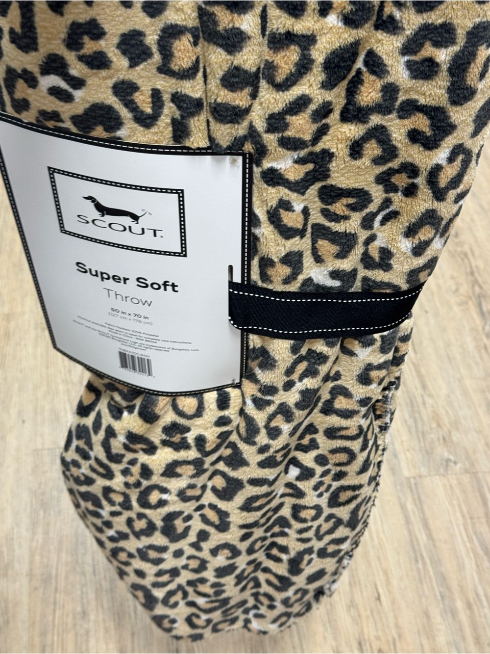Scout Leopard Print Super Soft Throw - Tan, Black